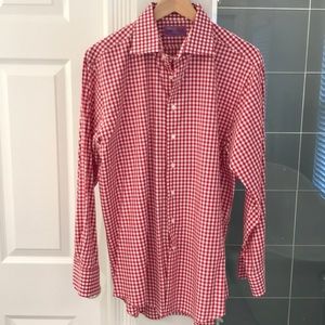 Lorenzo Uomo Men’s Trim Fit Dress Shirt 16” Neck